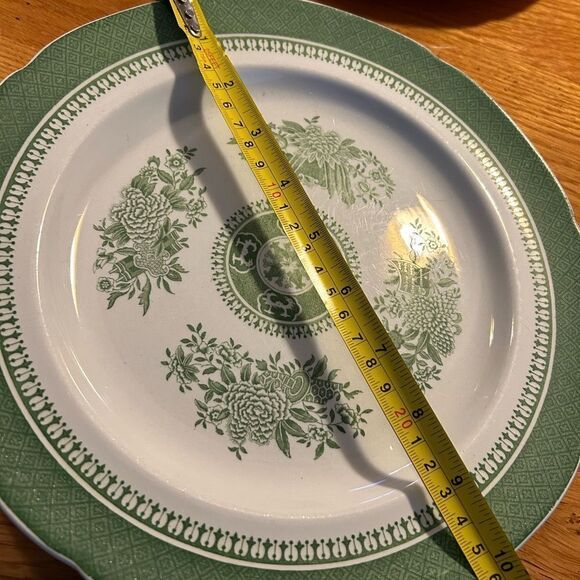 4 Beautiful Vintage Spode, Fitzhugh green China 10.25" Dinner Plates - Picture 6 of 8